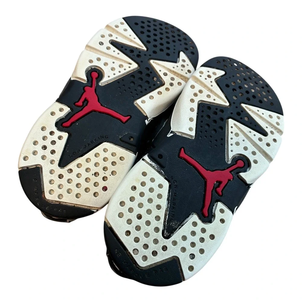 Air Jordan 6 Retro Denim Toddler Shoes‎ CV5488-401 Blue Black Brown Sneakers